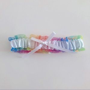 Rainbow Wedding Garter Belt